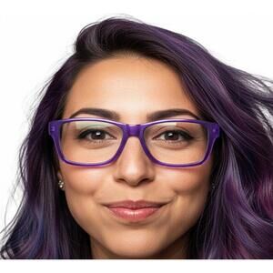 Incredible Women Eyeglasses Italy | Purple Rectangular Frame